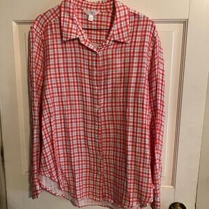Woman’s plaid shirt